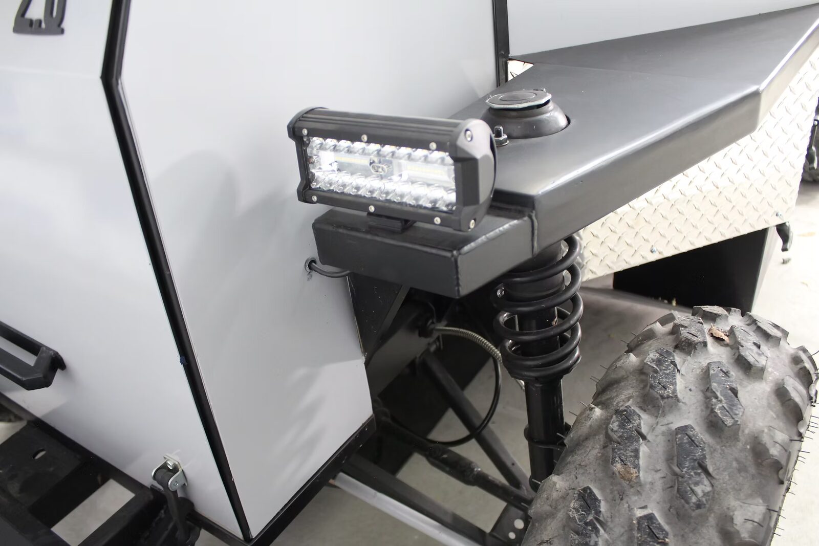 LED light pod mounted above the Enabler 2.0 suspension